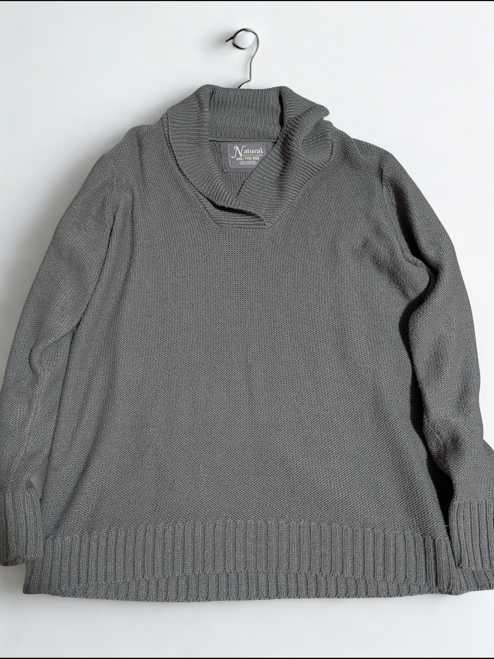 Natural Reflections Men's Gray Turtleneck Knit Sweater